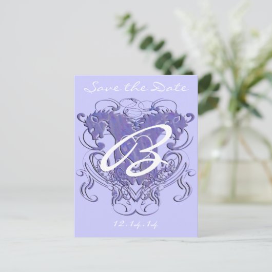 Lion Rampant Renaissance Wedding Aankondigingskaart (Staand voorkant)