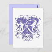 Lion Rampant Renaissance Wedding Briefkaart (Voorkant / Achterkant)