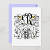 Lion Rampant Renaissance Wedding Briefkaart (Voorkant / Achterkant)