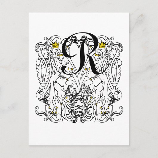 Lion Rampant Renaissance Wedding Briefkaart (Voorkant)
