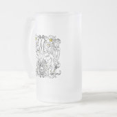 Lion Rampant Renaissance Wedding Matglas Bierpul (Voorkant links)