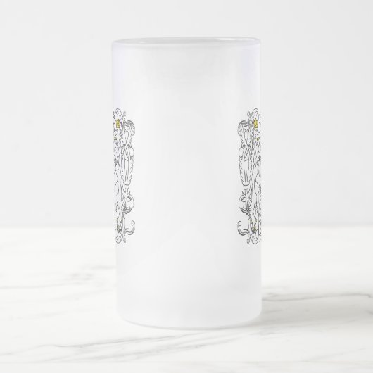 Lion Rampant Renaissance Wedding Matglas Bierpul (Center)