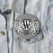 Lion Rampant Renaissance Wedding Ronde Button 4,0 Cm (In situ)