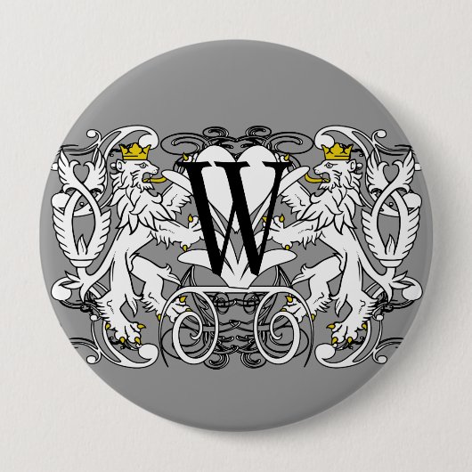 Lion Rampant Renaissance Wedding Ronde Button 4,0 Cm (Voorkant)