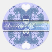 Lion Rampant Renaissance Wedding Ronde Sticker (Voorkant)