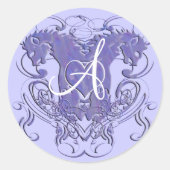 Lion Rampant Renaissance Wedding Ronde Sticker (Voorkant)