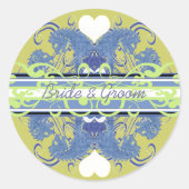 Lion Rampant Renaissance Wedding Ronde Sticker (Voorkant)