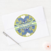 Lion Rampant Renaissance Wedding Ronde Sticker (Envelop)