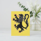 Lion Rampant Sable Briefkaart (Staand voorkant)