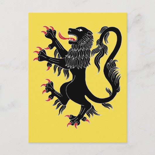 Lion Rampant Sable Briefkaart (Voorkant)