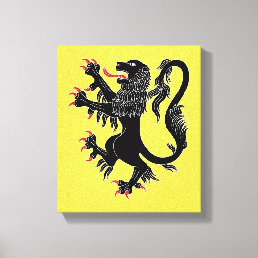 Lion Rampant Sable Canvas Afdruk (Voorkant)