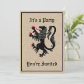 Lion Rampant Sable Kaart (Staand voorkant)