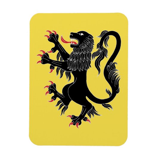 Lion Rampant Sable Magneet (Verticaal)