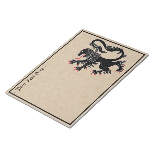 Lion Rampant Sable Notitieblok (Schuin)