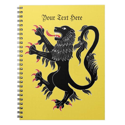 Lion Rampant Sable Notitieboek (Voorkant)