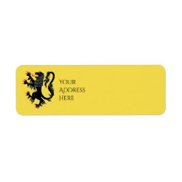 Lion Rampant Sable Return Address Label