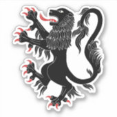 Lion Rampant Sable Sticker (Voorkant)