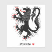 Lion Rampant Sable Sticker (Vel)
