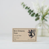 Lion Rampant Sable Visitekaartje (Staand voorkant)