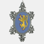 Lion Rampant Tin Sneeuwvlok Ornament (Links)
