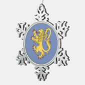 Lion Rampant Tin Sneeuwvlok Ornament (Rechts)