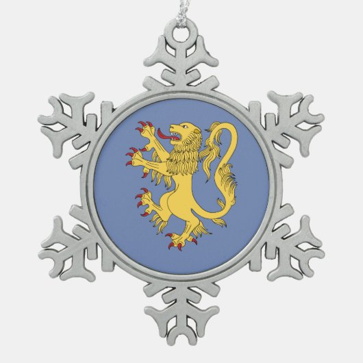 Lion Rampant Tin Sneeuwvlok Ornament (Voorkant)