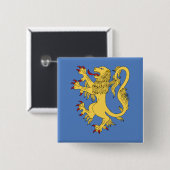 Lion Rampant Vierkante Button 5,1 Cm (Voorkant /achterkant)