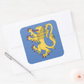 Lion Rampant Vierkante Sticker (Envelop)