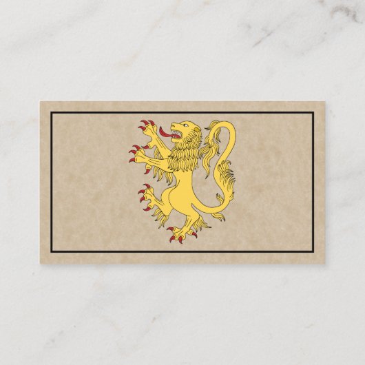Lion Rampant Visitekaartje (Achterkant)