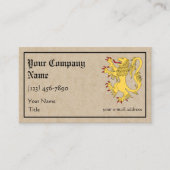 Lion Rampant Visitekaartje (Voorkant)
