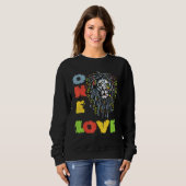 Lion Rasta Colors Reggae Dreadlocks Rastafarian Ra Trui (Voorkant volledig)