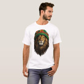 Lion Rasta Hoed T-Shirt – Chill Urban Design (Voorkant volledig)