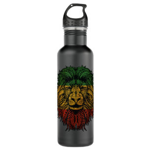 Lion Rasta Roots Rock Reggae Grafisch Ontwerp Waterfles