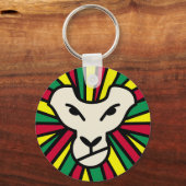 Lion Rastafari Colored Mane Sleutelhanger (Voorkant)