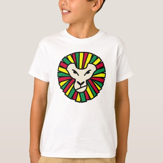 Lion Rastafari Colored Mane T-shirt (Voorkant)