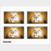 Lion Rechthoekige Sticker (Vel)