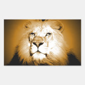 Lion Rechthoekige Sticker (Voorkant)