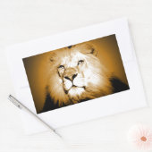Lion Rechthoekige Sticker (Envelop)