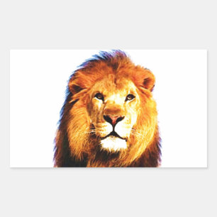 Lion Rechthoekige Sticker