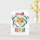 Lion Reggae - Kleurrijk Kaart (Gele Bloem)