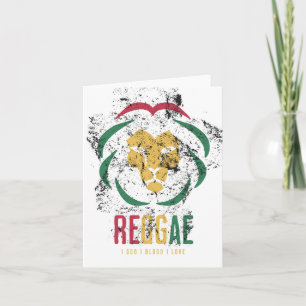 Lion Reggae - Kleurrijk Kaart