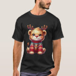 Lion Reindeer Pet Santa Christmas Funny Lion Xmas T-shirt<br><div class="desc">Lion Reindeer Pet Santa Christmas Funny Lion Xmas</div>