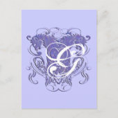 Lion Renaissance Wedding Monogram Dank je Briefkaart (Voorkant)