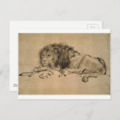 Lion Resting by Rembrandt Briefkaart (Voorkant / Achterkant)