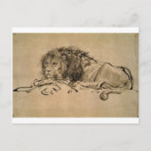 Lion Resting by Rembrandt Briefkaart (Voorkant)