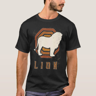 Lion Retro Classic Animal Love T-shirt
