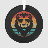 Lion Retro Style  Ornament (achterkant)