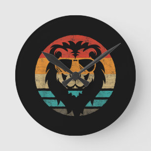 Lion Retro Style Ronde Klok
