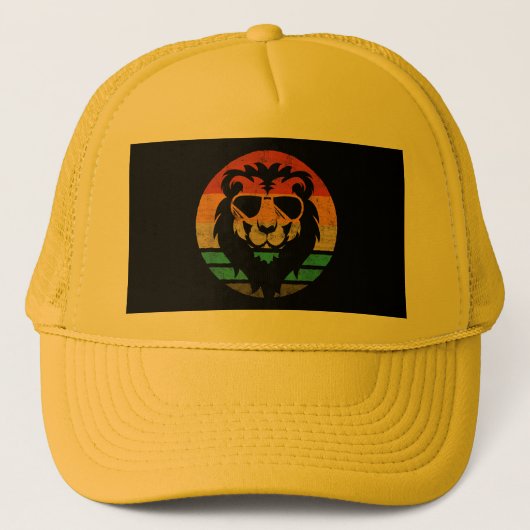 Lion Retro Style Trucker Pet (Voorkant)