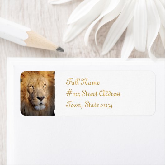 Lion Return-adreslabel Etiket (Insitu)